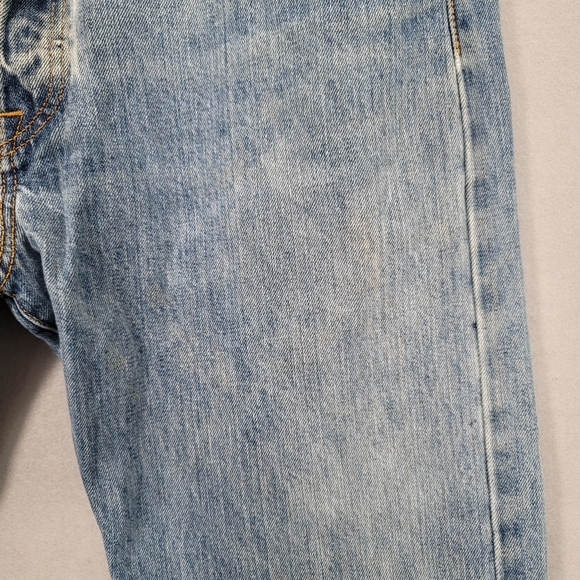 Levis 501 Jeans Men 36 Blue Straight Medium Wash Denim Button Fly Pants 36x30 - Picture 5 of 16